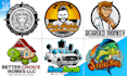 design unique cartoon character, mascot logo