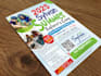 design kids summer camp, school, college party event poster or flyer