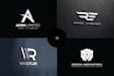 do minimal symbolic monogram fitness initials text logo