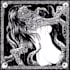 draw a black and white horror illustration