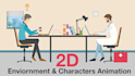 create 2d animation  motion graphics and business promo video