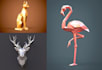 create 3d model in low poly style