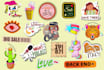 do all kind of custom sticker, logo, badge, product label, patch, emoji, decals