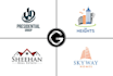 do modern construction property or real estate logo
