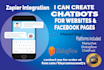 create chatbot using manychat chatfuel along with zapier