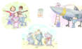 draw whimsical watercolor classic children book illustration