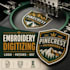do embroidery digitizing logo, patches, and dst