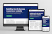 develop a responsive HTML CSS website