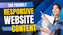 write SEO website content and UX copy for apps and landing pages