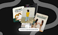 eye catchy design social media and ad motion