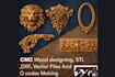 make cnc wood router designs, stl, 3d relief all  carvings