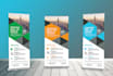 design creative and clean roll up banner retractable banner design