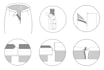 illustrate sewing instruction, write step by step guide