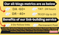 do SEO backlinks on white hat dofollow da 50 authority blog