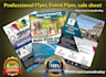 design sale sell sheet, church event flyer, line card 4hrs