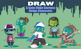 draw a cute chibi cartoon uniqe character