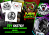 create cartoon, gaming logo, animation for youtube, esports