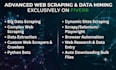 do web scraping, data mining, data extraction and data entry using python