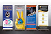 professional roll up or pull up banner design for events business and trade show