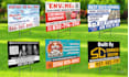 design professional print ready yard sign design