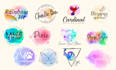 design a watercolor logo