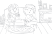 create children coloring pages illustration
