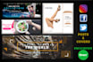create elegant facebook and instagram covers,posts