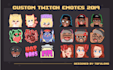 designs cute twitch emotes and sub bit loyalty badges