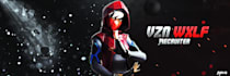 make a twitter banner with 3d text and HD character model