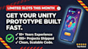 build a 3d unity game prototype that playable in days
