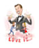 draw a detailed romantic couple caricature