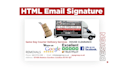 design email signatures in HTML, digital business cards, HTML signature