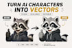 turn your ai generated mascot or character into a professional vector design