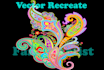 recreate textile floral and seamless pattern in vector