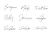 design signature, handwritten, scripted, photography logo