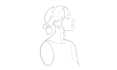 draw minimalist one line portrait for unique gift
