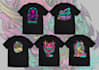 create custom tshirts design for you with my cartoon style