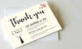 design thank you card, product insert, postcard, packaging insert