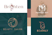 do modern tech company startup logo with brand style guide