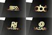 do initial letter monogram and text logo design