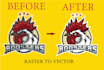 manually redraw convert to vector tracing eps, svg, dxf printing, laser cutting