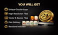 design a professional circular logo, badge or sticker