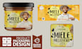 create modern packaging design with labels, boxes and tubes