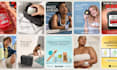 design social media posts or facebook ad creatives or images