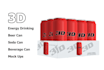do 3d energy drinking can, beer can, soda can mock up