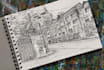 draw landscapes, architectural sketches