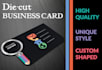 design unique die cut business card and no print services include