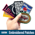 do custom embroidered patches, design, digitized and shipped