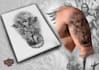 create a premium custom tattoo design, hand drawn by a real tattoo artist