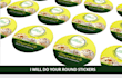 do rectangle, round and oval stickers or label design